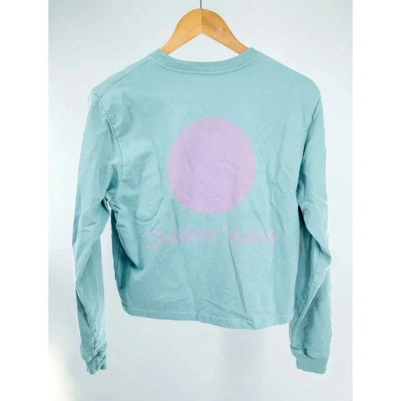 Outdoor Voices Circle Logo Cropped Sweatshirt Green | S - Picture 6 of 8
